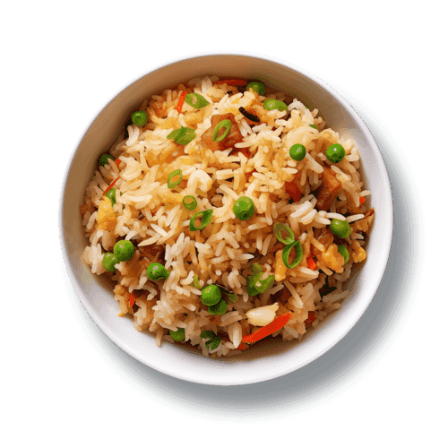 Fried Rice macro photo