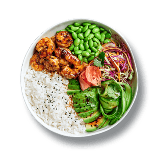 Poke Bowl macro photo