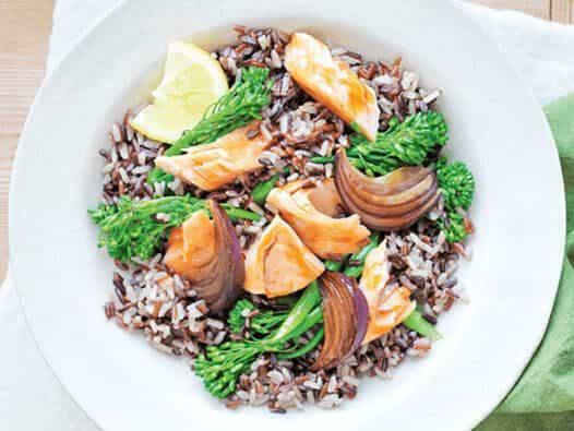 Photo of Soy Glazed Salmon with Rice