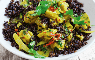 Photo of Yellow Curry with Black Rice
