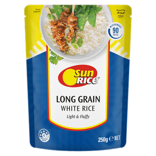 SunRice Microwave Long Grain White Rice Pouch