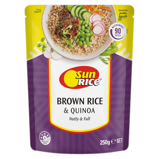 SunRice Microwave Brown Rice & Quinoa Pouch image