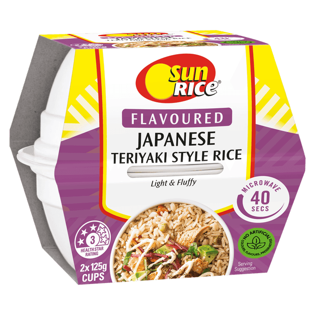 SunRice Microwave Japanese Teriyaki Style Rice Cups image