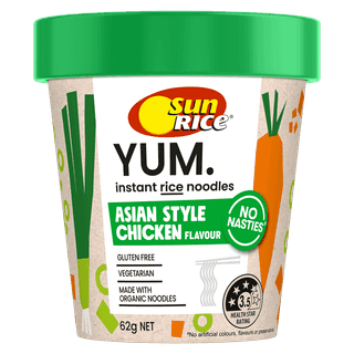SunRice Yum Instant Rice Noodles Asian Style Chicken Flavour 