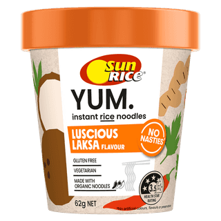 SunRice Yum Instant Rice Noodles Luscious Laksa Flavour  