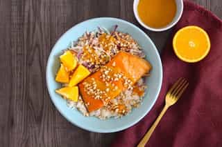 Photo of Orange Satay Salmon Rice Bowl in 5