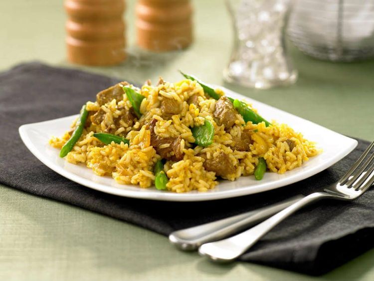 Lamb Rice with Greens