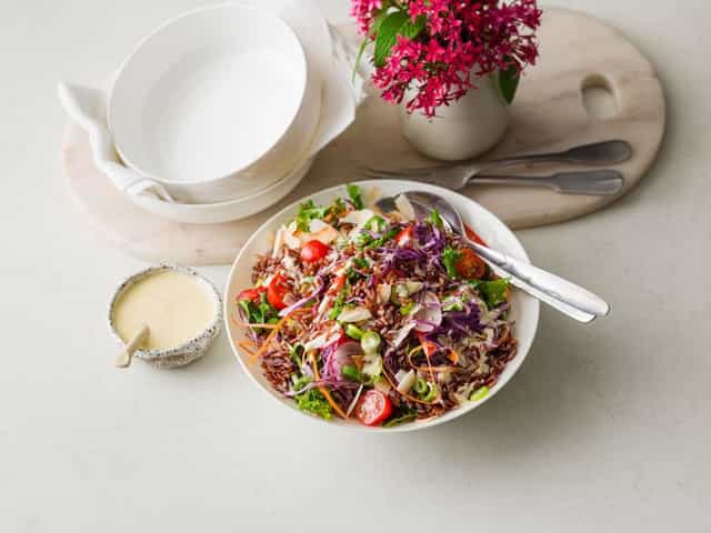 Photo of Rainbow Shredded Red Rice Salad