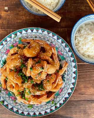 Photo of Poh’s Honey Prawn with SunRice Medium Grain Rice