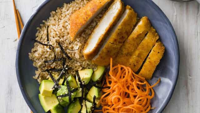 Photo of Crispy Chicken Rice Bowl with Avocado