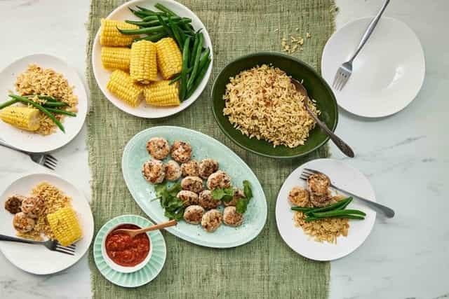 Photo of Chicken Style Rice with Tasty Chicken Rissoles