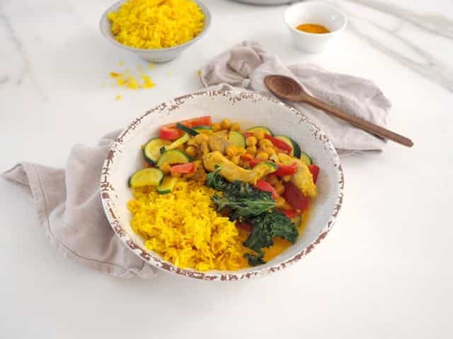 Photo of Chicken Curry with Turmeric Basmati Rice
