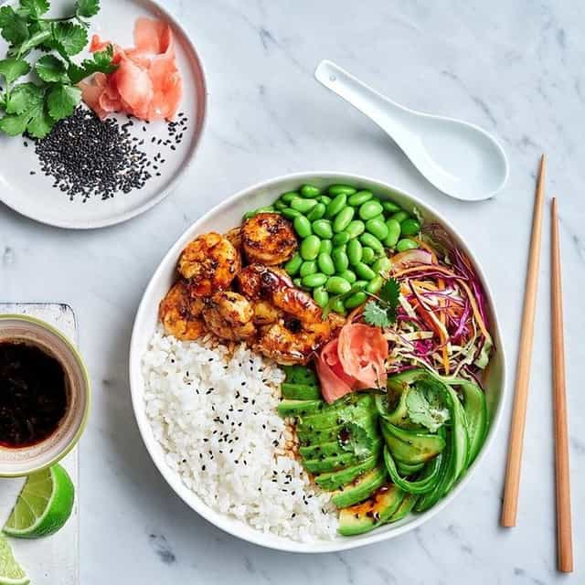 Photo of Wok Fried Prawn Poké Bowl