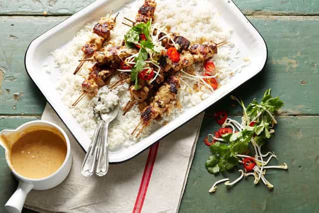 Photo of Chicken Satay with Coconut Rice