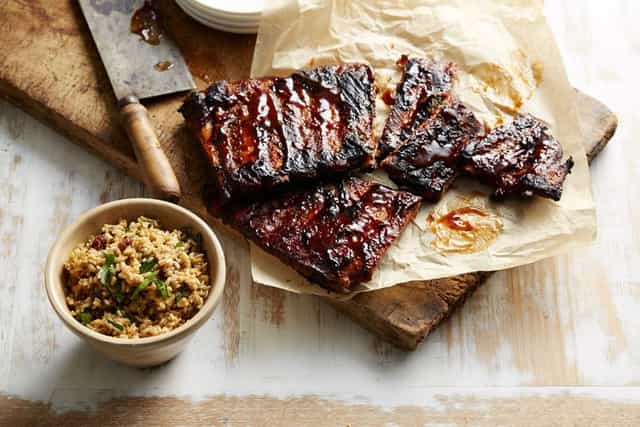 Photo of Sticky Pork Ribs with Brown Rice Pilaf