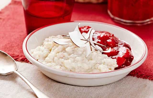 Photo of Sweet Coconut Rice with Berry Compote